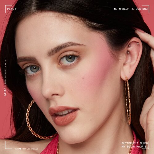 NYX Professional Makeup Buttermelt Blush pudrasto rdečilo odtenek 01 My Butta Half 5 g Slike