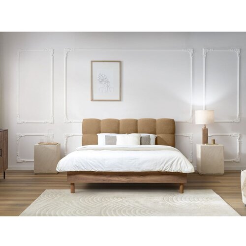 Bobochic Paris Bež oblazinjena zakonska postelja z letvenim dnom 140x190 cm Kumo &amp;ndash; Slike
