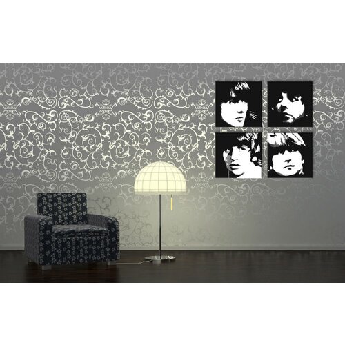  Ročno izdelana slika POP ART BEATLES 4-delna  (POP ART slike) Cene