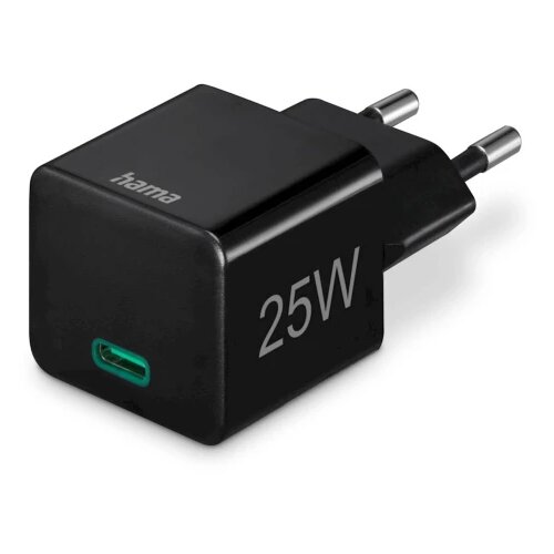 Hama PUNJAČ GLAVA, PD/QC, USB-C, 25W, crni Slike