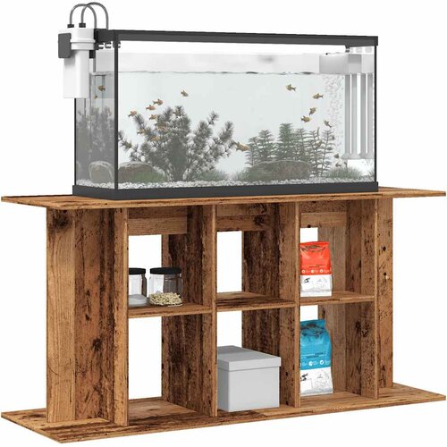  Stalak za akvarij staro drvo 120x40x60 cm od konstruiranog drva Slike