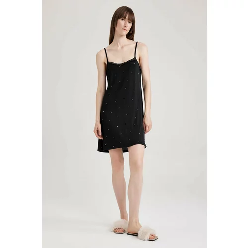 Defacto Regular Fit Strappy Knitted Dress