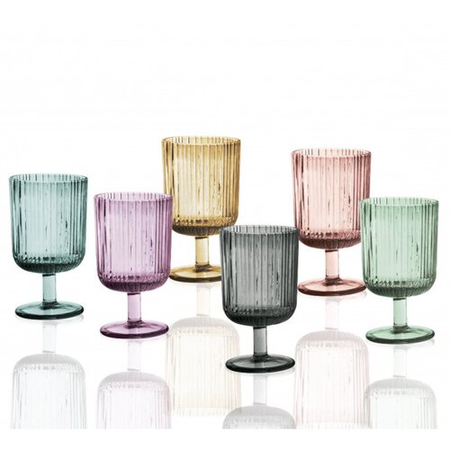 Brandani Set kelih Plisse 250 ml / 6 kos / več barv / steklo, (20828745) Slike