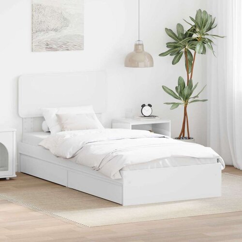  Krevet s od storage Bijelo 75 x 190 cm Konstruirano drvo Cene