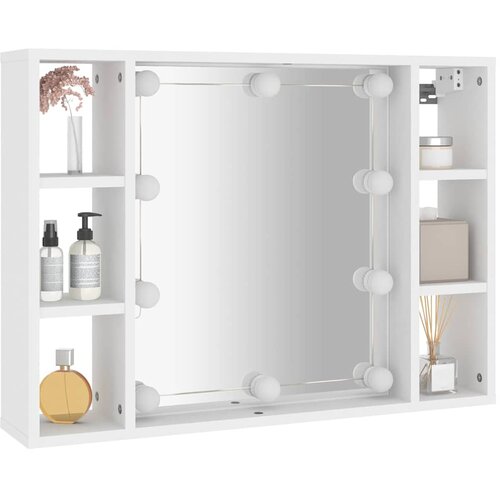  Ormarić s ogledalom LED 76 x 15 x 55 cm Slike