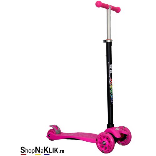 Trotinet za decu scooter sa svetlećim točkovima pink (PM-NS06P) Cene