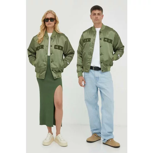 Mercer Amsterdam Bomber jakna boja: zelena, za prijelazno razdoblje, oversize
