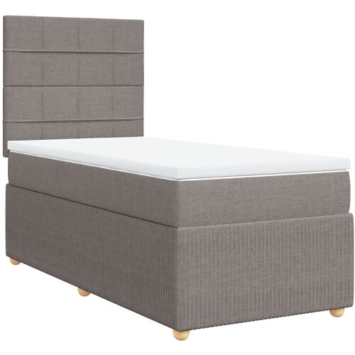 vidaXL Box spring postelja z vzmetnico taupe 100x200 cm blago, (21310245) Cene