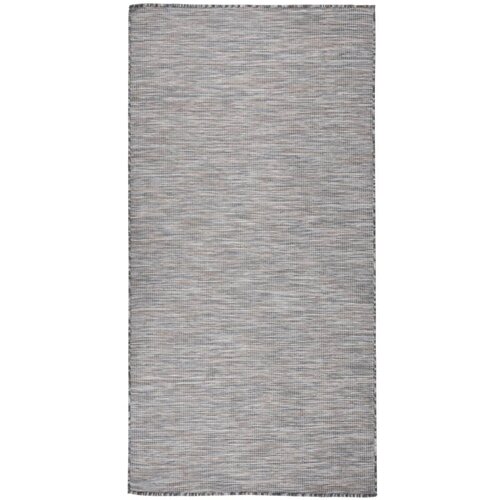 Furnova Zunanja preproga ploščato tkanje 100x200 cm rjava in modra, (21930795) Cene