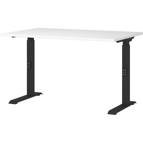 Germania Pisalna miza z nastavljivo vi&amp;scaron;ino z belo mizno plo&amp;scaron;čo 80x120 cm Downey &amp;ndash; Slike