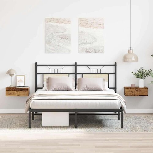 VidaXL Plutajući noćni ormarići 2 kom staro drvo 40x32x15 cm Slike