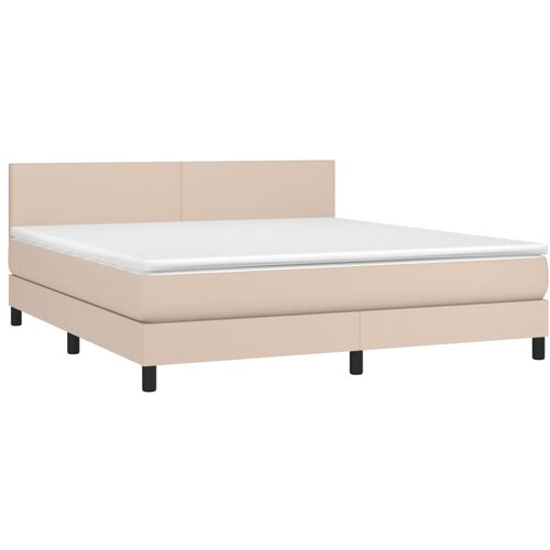  box spring s madracem cappuccino 180x200 cm umjetna koža Slike