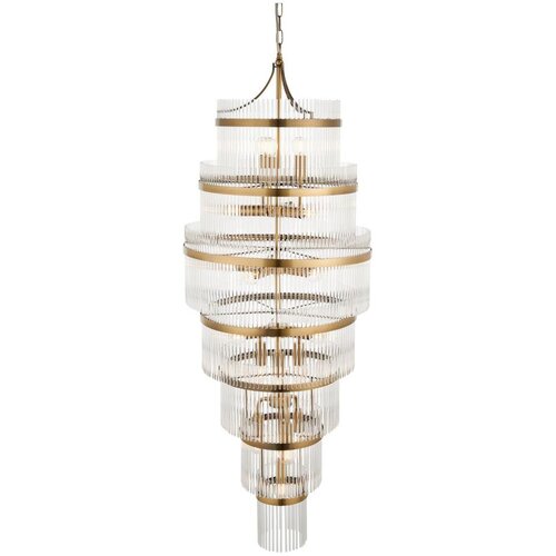  Endon 112793 - Luster na lancu MARIETTA GRAND 21xE14/6W/230V mesing/prozirno Cene