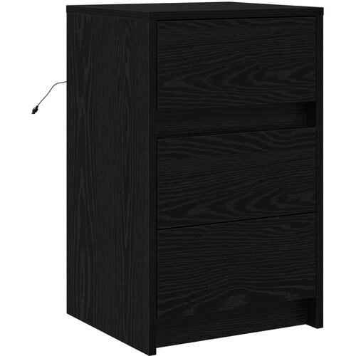  Noćni ormar Crni hrast 38 x 34 x 61 cm Konstruirano drvo Slike