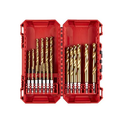 Milwaukee bru&scaron;ene titanijumske burgije za metal ShockWave Impact Duty HSS set od 19 komada 4932493866 Cene