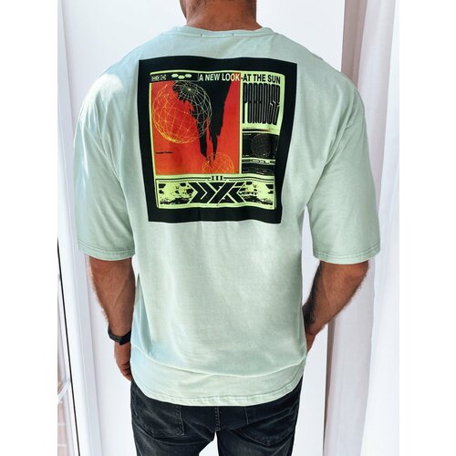 DStreet Men's T-shirt with mint print Slike