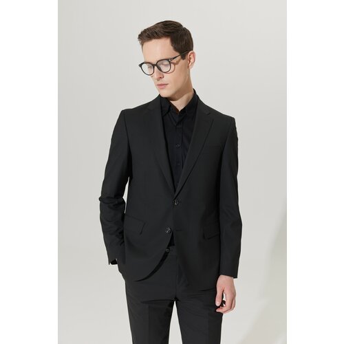 ALTINYILDIZ CLASSICS Men's Black Regular Fit Comfortable Cut Black Suit Cene