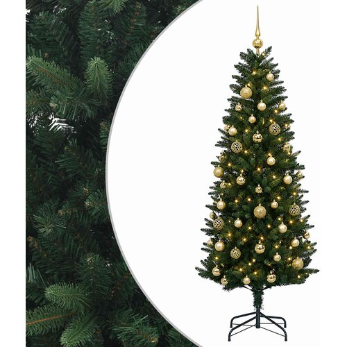  Umjetno božićno drvce s kuglicama 120 cm 150 LED lampica Cene