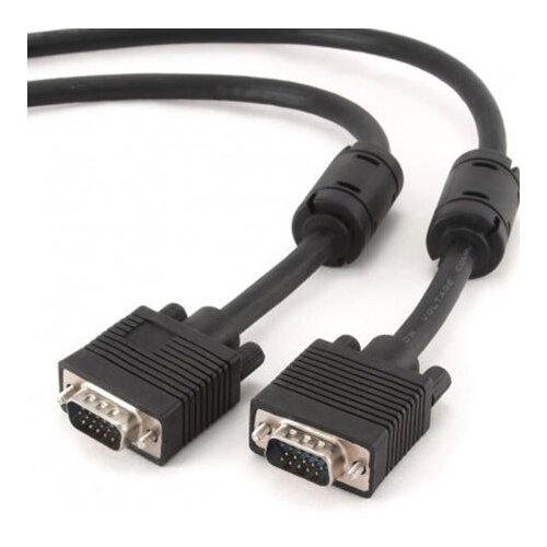  SVGA kabl, CRNI, 15M-15M, dual-shielded, 2xFer 20m, GEMBIRD CC-PPVGA-20M-B Slike