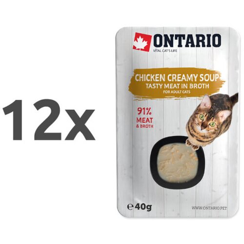 Ontario Cat juha - pi&scaron;čanec, sir in riž 12 x 40 g Cene