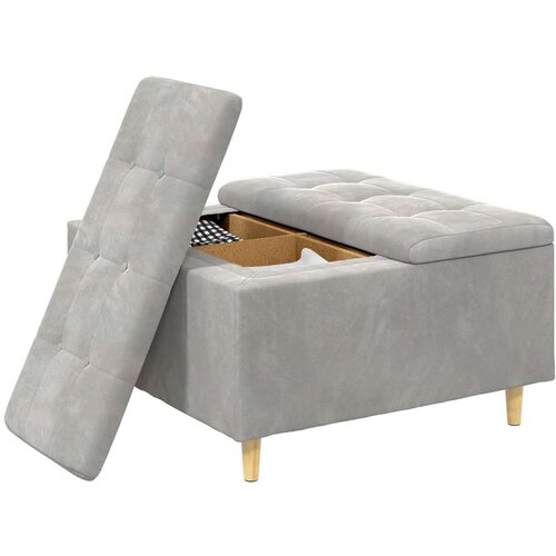  Stolica s dugmadi Svijetlo siva 80 x 80 x 45 cm Bar&amp;scaron;un Slike