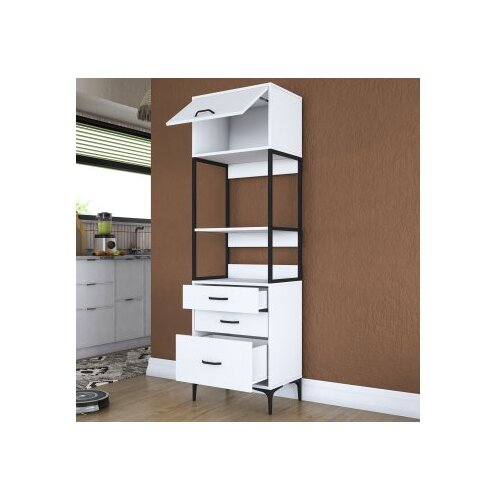 Hanah home JE135 - 3101 white multi purpose cabinet Slike