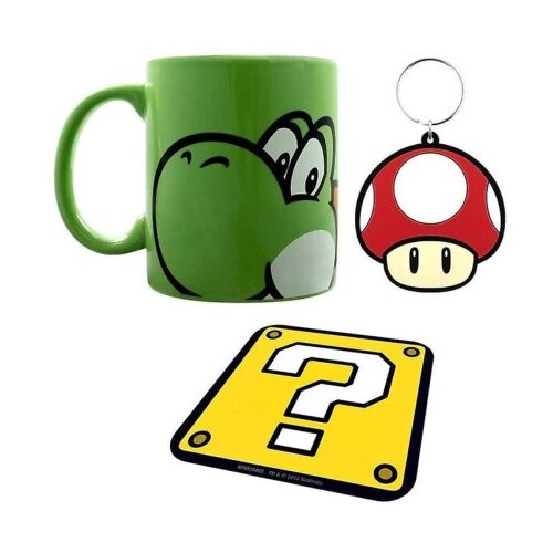 Pyramid International Super Mario (Yoshi) Mug Coaster Keychain Gift Set ( 066909 ) Cene