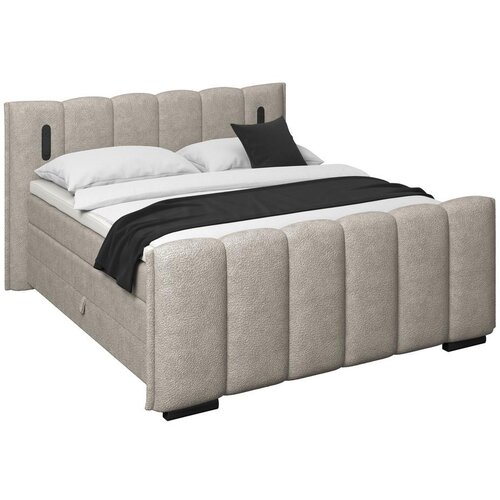 Premium Living Postelja Boxspring Elysia, Naravna Barva, 200x200 Slike