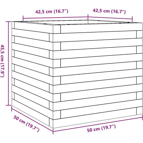  Vrtna sadilica 50x50x45 5 cm od masivnog drva duglazije Slike