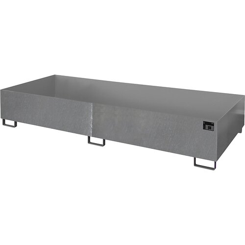 eurokraft pro Regalna talna kadica, prestrezna prostornina 1000 l, DxŠxV 3250 x 1300 x 380 mm, brez mrežaste rešetke, vroče pocinkana izvedba Cene