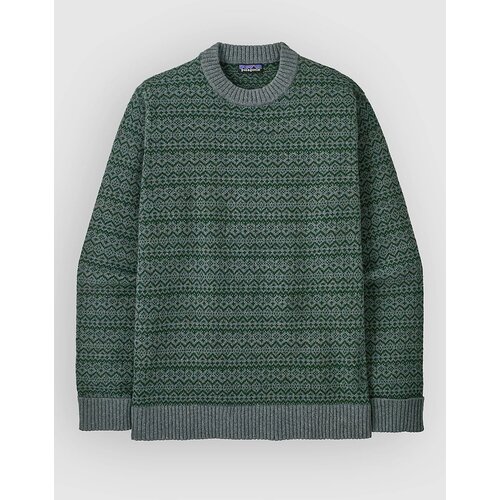Patagonia Recycled Wool-Blend Pulover snow squail / blue sage Slike