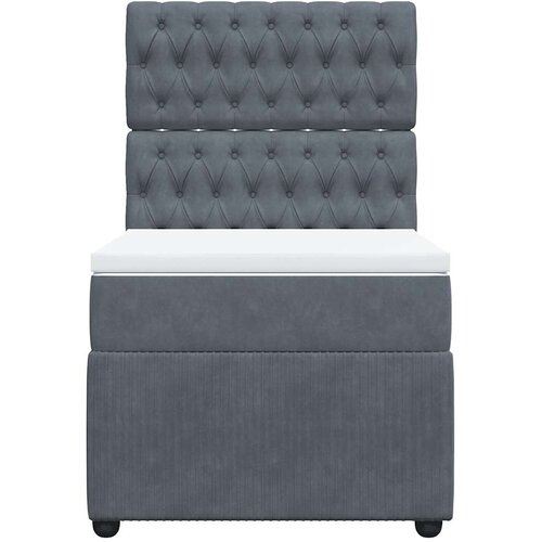 Box spring krevet s madracem tamnosivi 100x200 cm bar&amp;scaron;unasti Slike