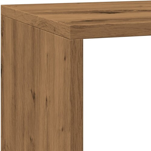  Pregrada/regal za knjige 3 razina hrast 137,5x29x103,5cm drveni Slike