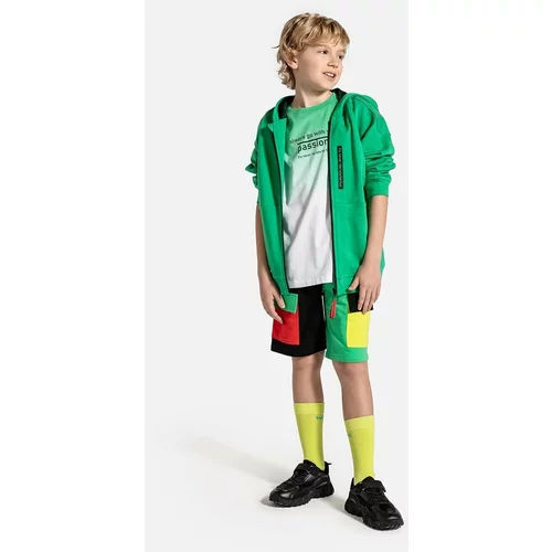 Coccodrillo Dječje pamučne kratke hlače boja: zelena, podesivi struk