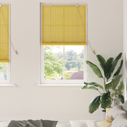 vidaXL Zavese in rolete z zavesami Rumena 90 x 220 cm Bambus Cene