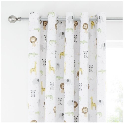 Catherine Lansfield Bijele dječje zavjese u setu 2 kom 168x183 cm Roarsome Animals – Cijene