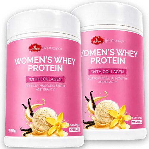 Olympic Woman's Whey Protein sa kolagenom, Vanila, 750 g, 2 komada Cene