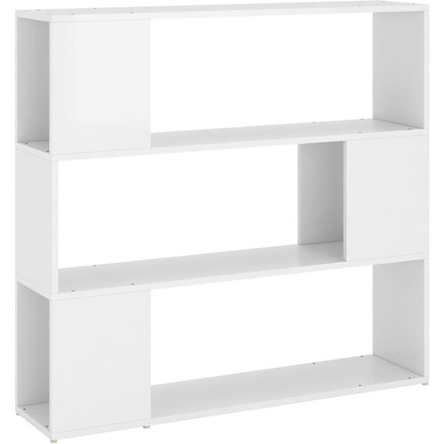 Maison Chic Knjižna omara - Knjižni regal za razdelitev prostora sijaj bela 100x24x94 cm, (21725674) Cene