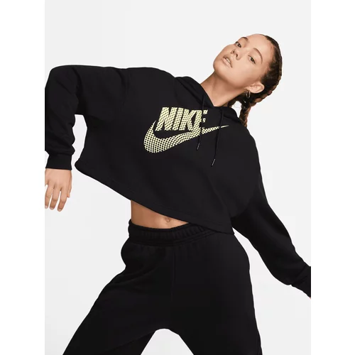 Nike Sweater majica pastelno žuta / crna
