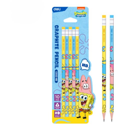 Deli Set grafitnih olovaka Sunđer Bob EC032-HB, 10 komada Slike