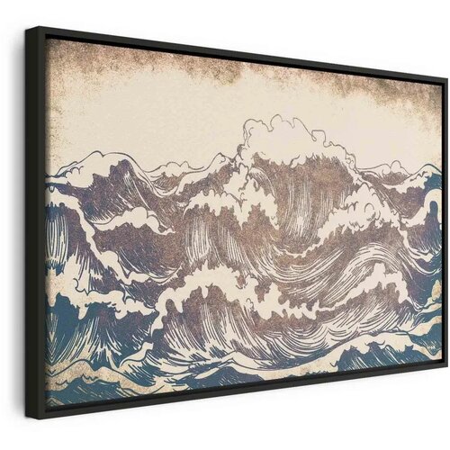  Slika - Giant waves 90x60 U crnom drvenom okviru Cijene
