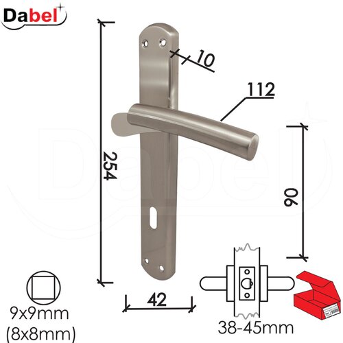 Dabel kvaka šild za vrata FUTOG Ni-BNi 8&#215;8/90mm .Klj Q 0101523 Cene