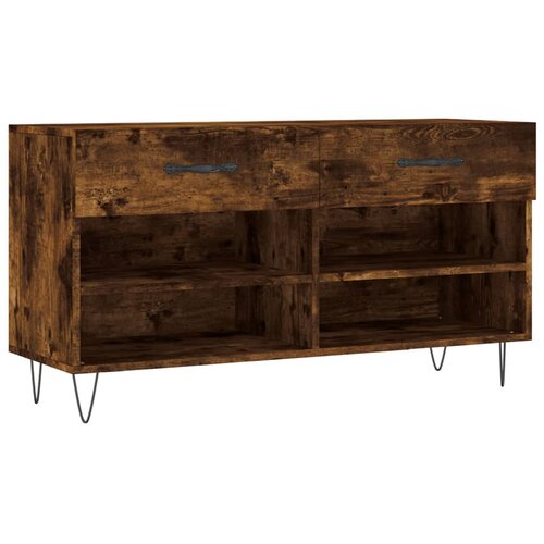 Maison Chic Klop za čevlje - Sedež za čevlje dimljen hrast 102x35x55 cm inženirski les, (21777576) Slike