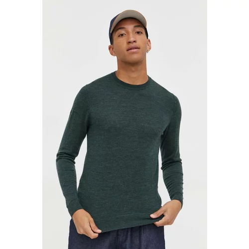 Superdry Volnen pulover moški, zelena barva