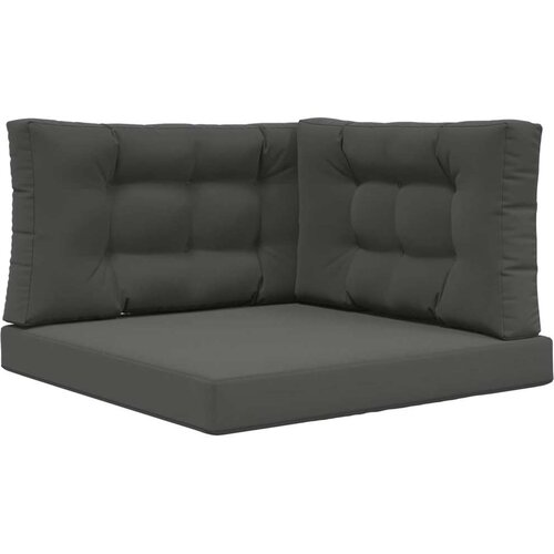 Jastuk za vanjsku sofU 3 pcs Antracit Poliester - Antracit 80 x 80 cm 1x sjedalo +1x naslon +1x bočna strana (3D s bartagom) Slike