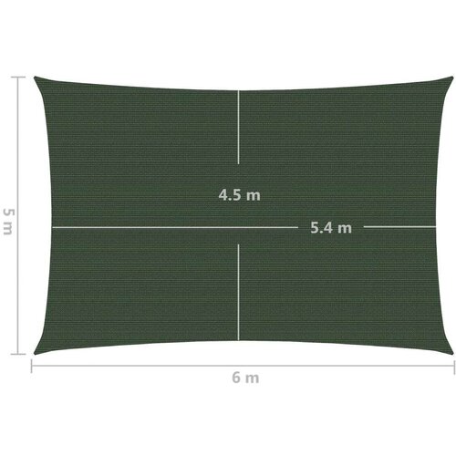  Jedro za za&amp;scaron;titu od sunca 160 g/m&amp;sup2; tamnozeleno 5 x 6 m HDPE Slike