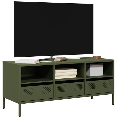 TV ormarić maslinastozeleni 101,5 x 39 x 43,5 cm čelični Cijene
