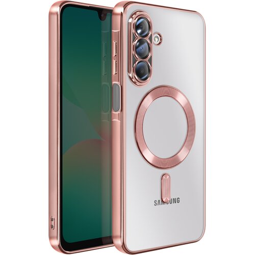 AVIZAR Ovitek za Samsung Galaxy A26, združljiv z MagSafe, s kromiranim robom, &Scaron;ampanjec roza, (5000189882) Cene