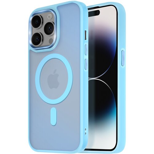 AVIZAR Ohišje MagSafe za iPhone 14 Pro Max Back Mat Frosted Obris, Svetlo modra, (5000014254) Cene