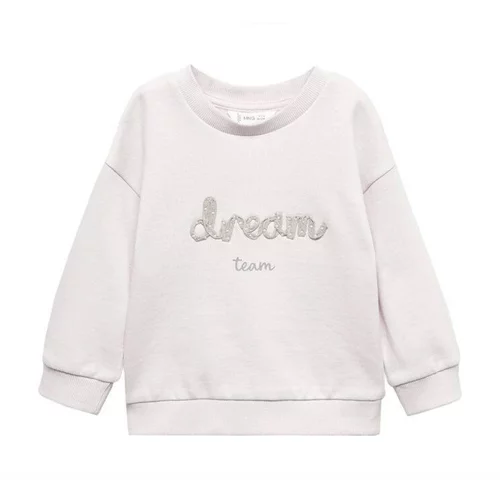 MANGO KIDS Sweater majica 'Dream' bež / pastelno ljubičasta